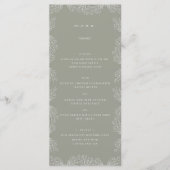 Alle Floral Sage Groen Bruiloft Diner Menu (Voorkant)
