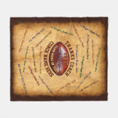 Alle Football voor afspeelprogramma's, team en coa Fleece Deken (Voorkant (Horizontaal))