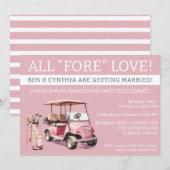 Alle "FOR" liefde, golfthema Verloving, bruids Kaart (Voorkant / Achterkant)