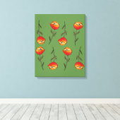 Alle fotoafdrukken met blaasbloem canvas afdruk (Insitu (Houten vloer))