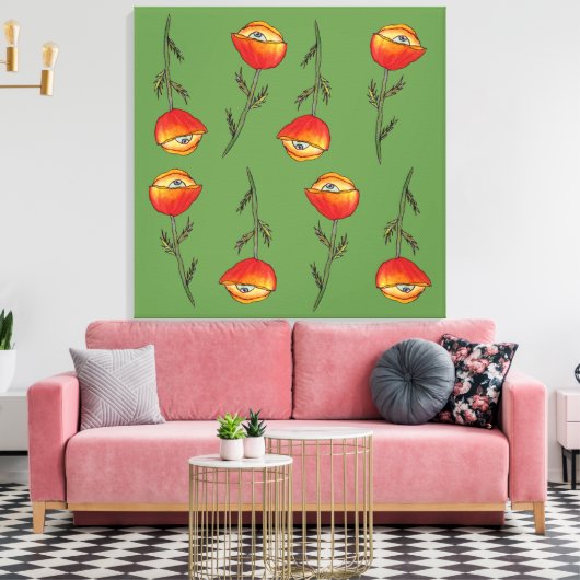 Alle fotoafdrukken met blaasbloem canvas afdruk (Insitu (Woonkamer))