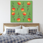 Alle fotoafdrukken met blaasbloem canvas afdruk (Insitu (Slaapkamer))