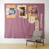 Alle foto's van de 21ste burgundy party achtergron wandkleed (In Situ (horizontaal))