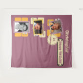 Alle foto's van de 21ste burgundy party achtergron wandkleed (Voorkant (horizontaal))