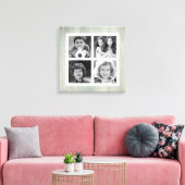 Alle foto's Zwart wit Turquoise Verhard hout Canvas Afdruk (Insitu (Woonkamer))