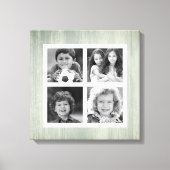 Alle foto's Zwart wit Turquoise Verhard hout Canvas Afdruk (Voorkant)