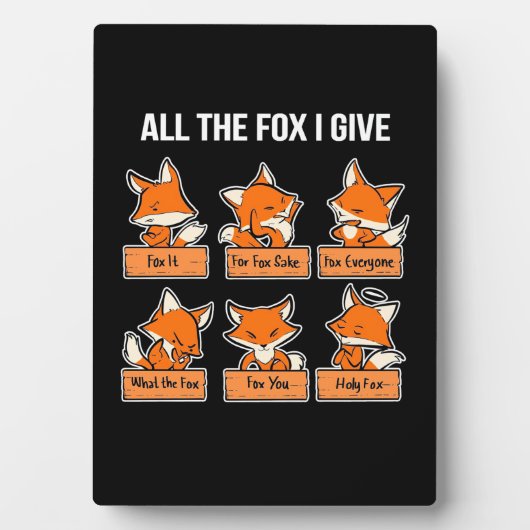 Alle Fox die ik geef Fotoplaat (voorkant)