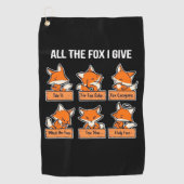 Alle Fox die ik geef Golfhanddoek (Voorkant)