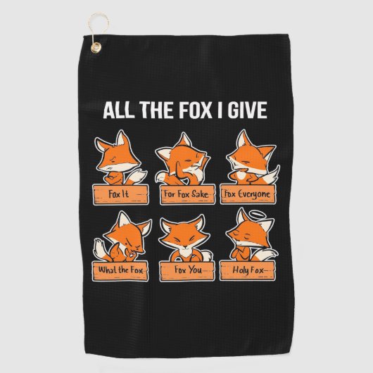 Alle Fox die ik geef Golfhanddoek (Voorkant)