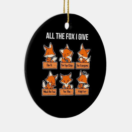 Alle Fox die ik geef Keramisch Ornament (Rechts)