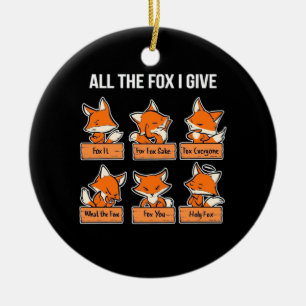 Alle Fox die ik geef Keramisch Ornament