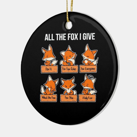 Alle Fox die ik geef Keramisch Ornament (Links)