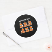 Alle Fox die ik geef Ronde Sticker (Envelop)