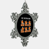 Alle Fox die ik geef Tin Sneeuwvlok Ornament (Links)