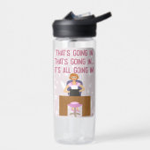 Alle gaan in Grappige Retro Kitschy Gal Auteur Fun Waterfles (Links)