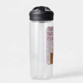 Alle gaan in Grappige Retro Kitschy Gal Auteur Fun Waterfles (Voorkant)