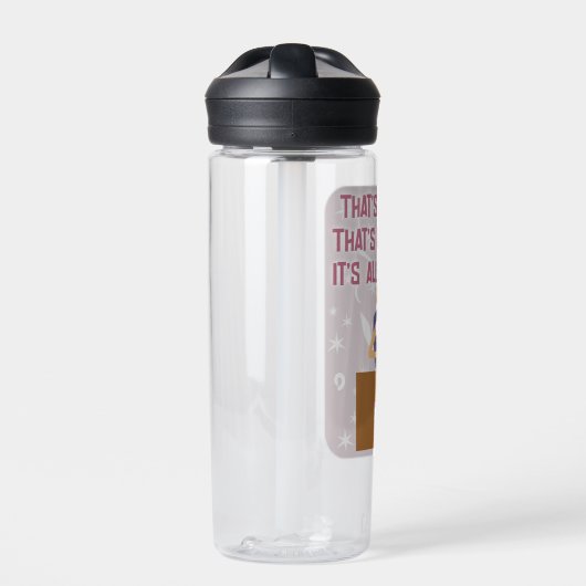 Alle gaan in Grappige Retro Kitschy Gal Auteur Fun Waterfles (Voorkant)