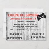 Alle gamers een verjaardagsfeestje voor videogames kaart (Voorkant)