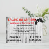 Alle gamers een verjaardagsfeestje voor videogames kaart (Staand voorkant)