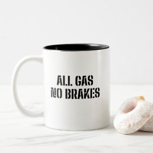 Alle gas geen remmen tweekleurige koffiemok