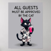 Alle gasten moeten worden goedgekeurd door de kat  poster (Voorkant)