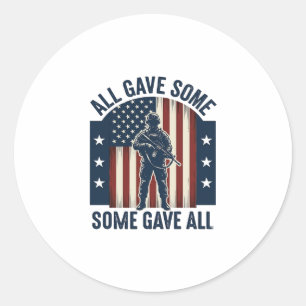 Alle Gaven Sommigen Sommigen Gaven Alle Veteranen  Ronde Sticker