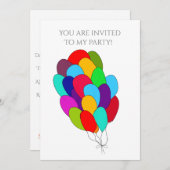 Alle gebeurtenisuitnodiging kaart (Voorkant / Achterkant)