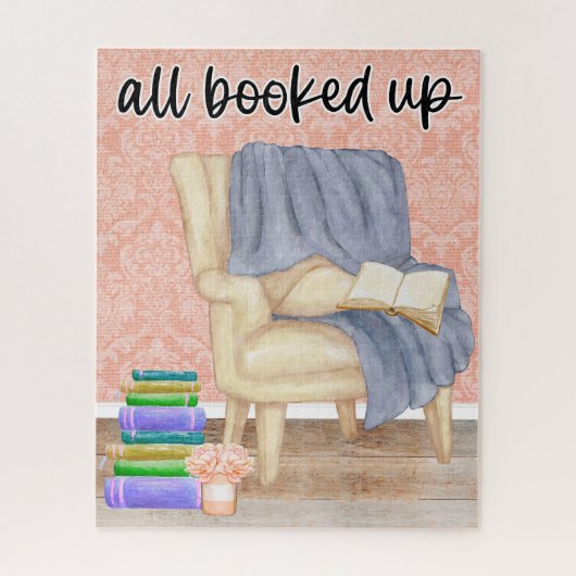 Alle geboekt op boekenachtige levensstijl puzzel legpuzzel (Verticaal)