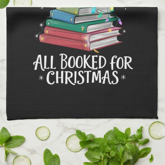 Alle geboekt voor kerst bibliothecaris XMA boek li Theedoek (Gevouwen)