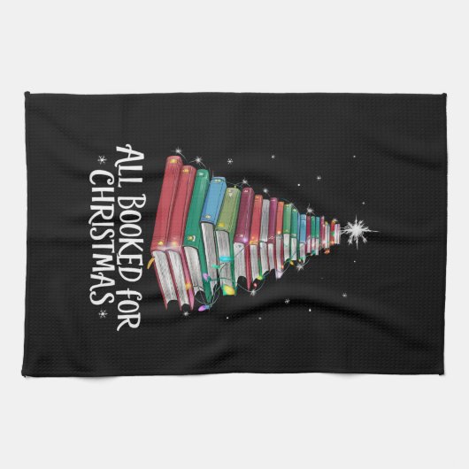 Alle geboekt voor kerst bibliothecaris XMA boek li Theedoek (Horizontaal)