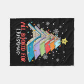Alle geboekt voor Kerstboek Kerstboom Licht Fleece Deken (Voorkant (Horizontaal))