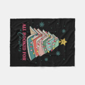 Alle geboekt voor Kerstboek Kerstboom Licht Fleece Deken (Voorkant (Horizontaal))