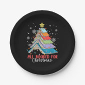 Alle geboekt voor Kerstboek Kerstboom Licht Papieren Bordje (Voorkant)