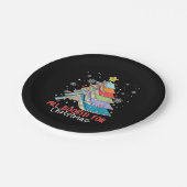 Alle geboekt voor Kerstboek Kerstboom Licht Papieren Bordje (Gekanteld)