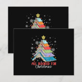 Alle geboekt voor Kerstboek Kerstboom Licht RSVP Kaartje (Voorkant / Achterkant)