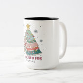 Alle geboekt voor Kerstboek Kerstboom Licht Tweekleurige Koffiemok (Voorkant rechts)