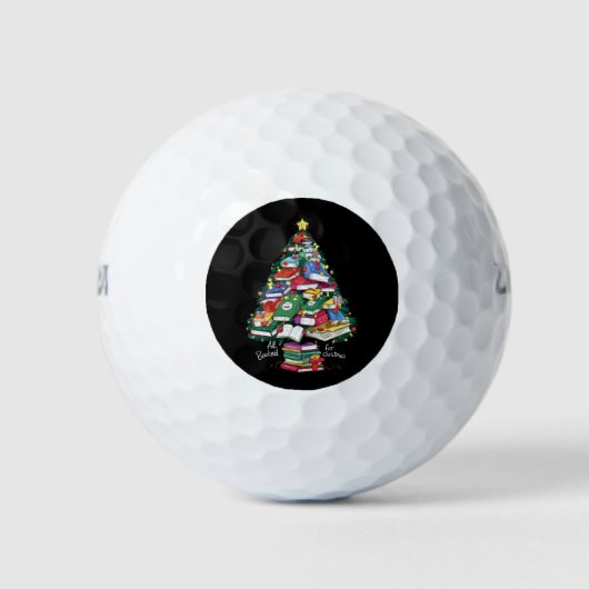 Alle geboekt voor Kerstboek Xmas Gift Librarian Golfballen (Voorkant)