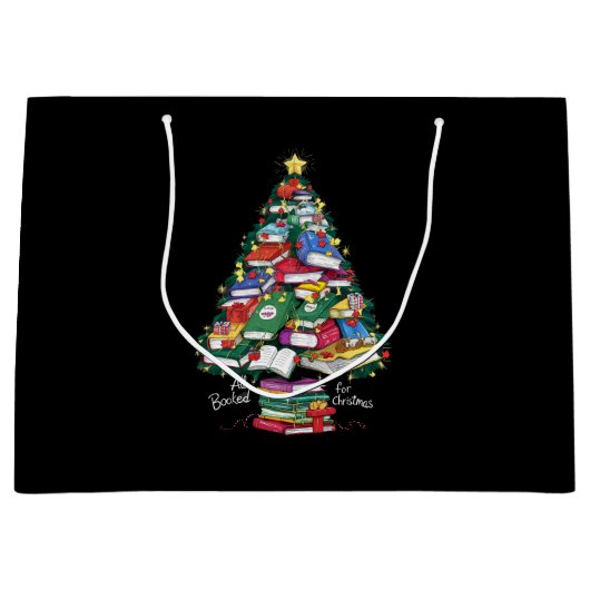 Alle geboekt voor Kerstboek Xmas Gift Librarian Groot Cadeauzakje (Voorkant)
