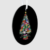 Alle geboekt voor Kerstboek Xmas Gift Librarian Ornament (voorkant)