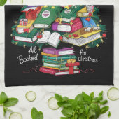 Alle geboekt voor Kerstboek Xmas Gift Librarian Theedoek (Gevouwen)