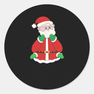 Alle gedaan Santa Christmas Sign Language Speech T Ronde Sticker