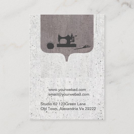 Alle gedempte Indie Mannequin N Machine Visitekaartje (Achterkant)