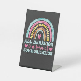 Alle Gedrag Is Een Vorm Van Communicatie Reclamebord Met Voetstuk