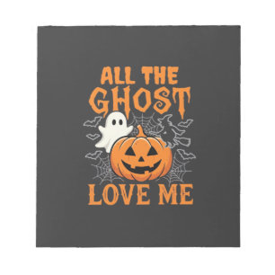 Alle geesten houden van mij Halloween-ontwerp_1 Notitieblok