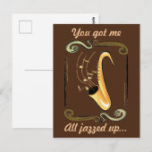 Alle geJazzed Valentijnsdag Briefkaart (Voorkant / Achterkant)