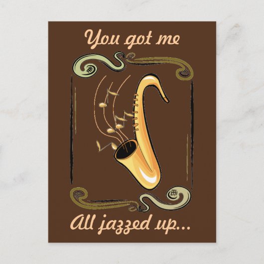 Alle geJazzed Valentijnsdag Briefkaart (Voorkant)