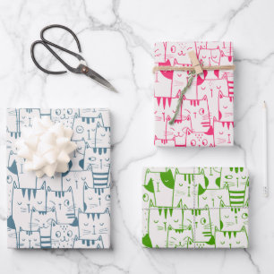 Alle Gekke Katten Inpakpapier Vel