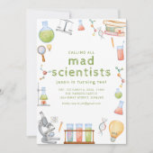 Alle gekke wetenschappers uitnodigen voor een verj kaart (Voorkant)