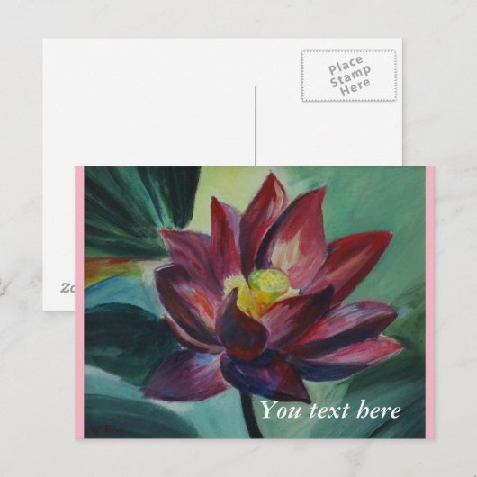 Alle gelegenheden geschilderd loyus bloem Briefkaa Briefkaart (Voorkant / Achterkant)