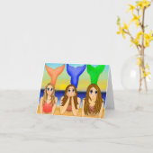 Alle gelegenheden Mermaids Notecard Kaart (Gele Bloem)